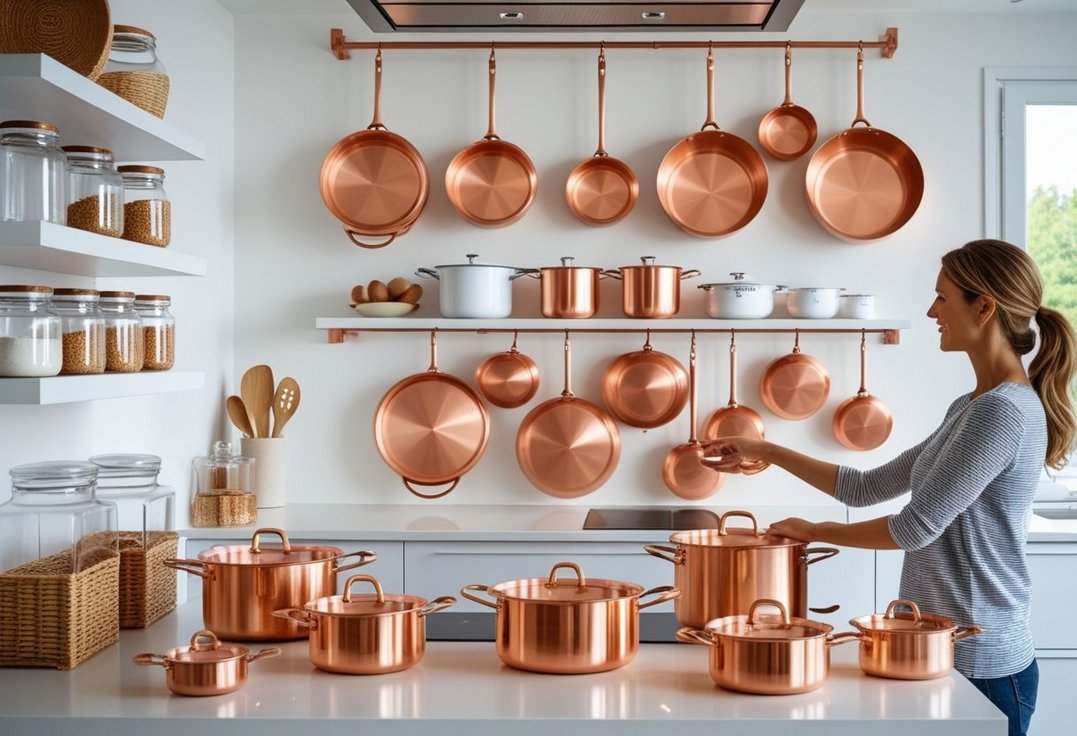 Sådan organiserer du dit køkken med opbevaringsløsninger og gryder i kobber