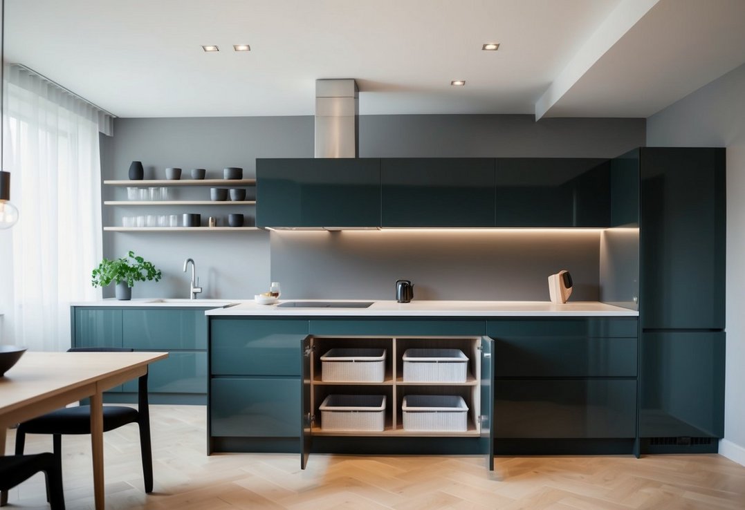 En moderne køkken med elegante opbevaringsløsninger fra kogklogtdk En moderne køkken med elegante opbevaringsløsninger fra kogklogtdk